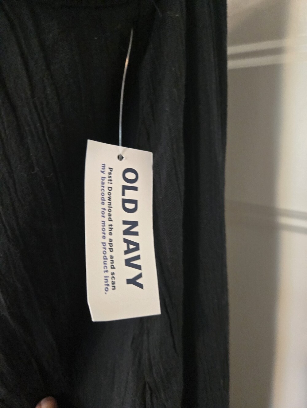 NWT! Old Navy Black Tie-Shoulder Maxi Dress With Pockets. Size M - Picture 3 of 6